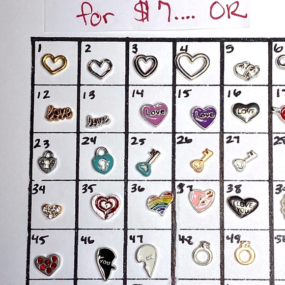 LC-#8 (4X) Love & Luck locket charms - Picture 3 of 8